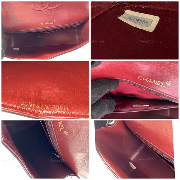 ❗️Sold❗️CHANEL Classic Lambskin Double Flap Medium Square Bag Black GHW - Picture 15 of 17